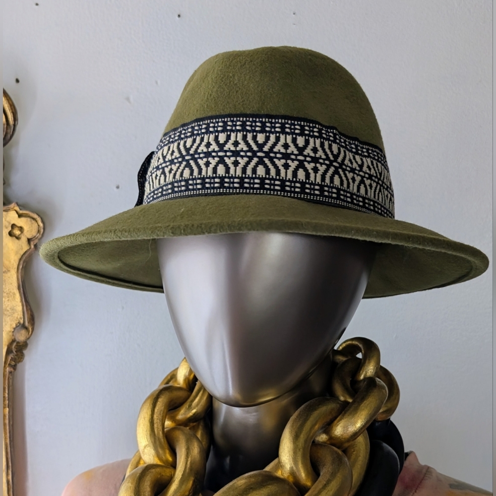 CAMALYA • 100% wool Fedora hat w/ Bohemian Band | Made in France 🇫🇷
